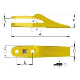 Dientes Monoblock Mini Doble Patilla